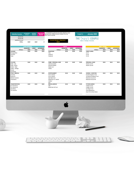 Digital Budget Planner | Monthly & Yearly Planning | Google Sheets & Excel