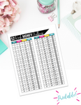 52 Week Money Saving Challenge Worksheet {Digital Download}